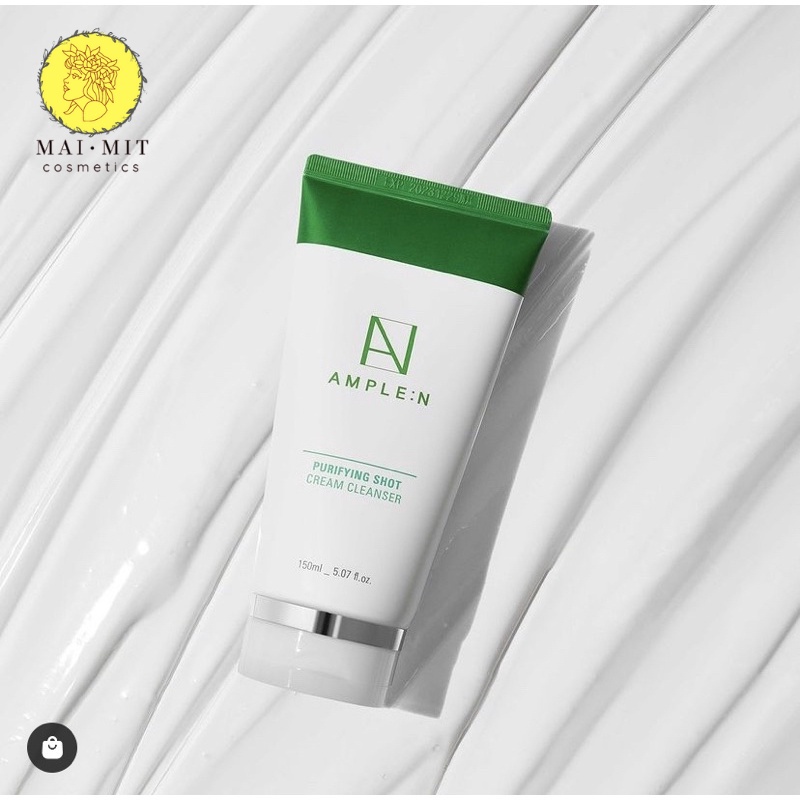 Sữa rửa mặt Ample:n Purifying Shot Cream 150ml kiềm dầu làm sạch sâu và sáng da