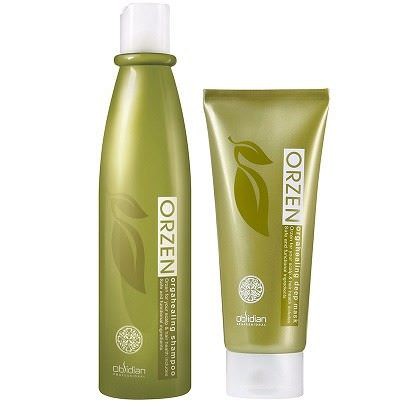 Combo dầu gội và mặt nạ chống rụng tóc Orzen Orgahealing Shampoo and Mask Obsidian 320ml/200ml