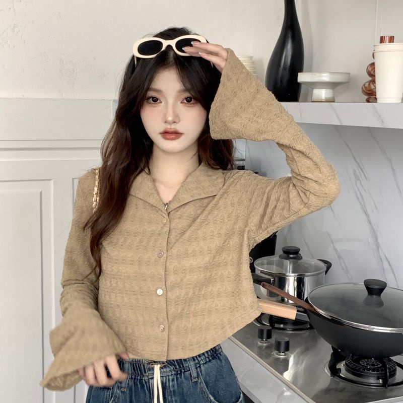 Phụ nữ mùa thu mới áo sơ mi dài tay rộng rãi phong cách hàn quốc thời trang khí chất áo khoác