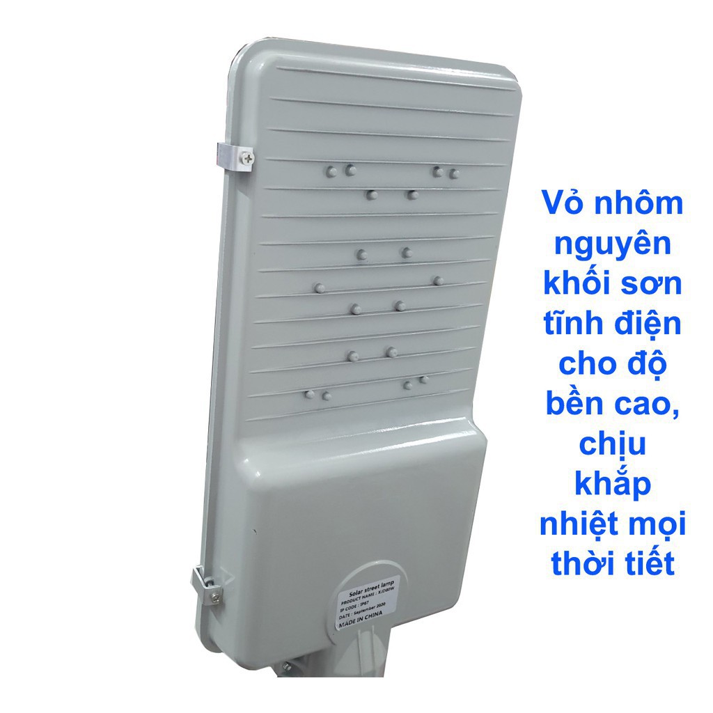 Đèn đường bàn chải năng lượng mặt trời LED 300W TCARE Tấm năng lượng MONO 35W, Pin 48000mAh