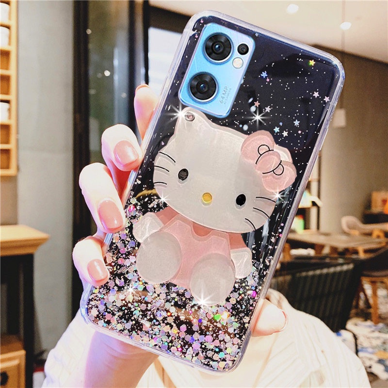 Ốp Điện Thoại Có Gương Hello Kitty Cho OPPO Reno7 5G 4G / Reno7 Pro 5G / Reno7Z / Reno6 Pro 5G / Reno6 5G / Reno6Z Reno7 5G
