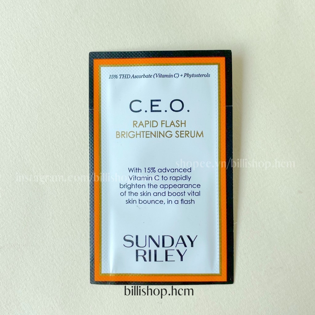 Mini size 5ml -Tinh chất trắng da mờ thâm Sunday Riley rapid brightening C.E.O