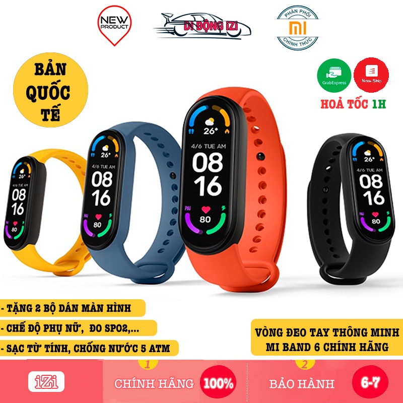 Vòng Đeo Tay Thông Minh Xiaomi Mi Band 6, Mi Band 5, Màn Hình Lớn Hơn, Nhiều Tính Năng Hơn [CHÍNH HÃNG]