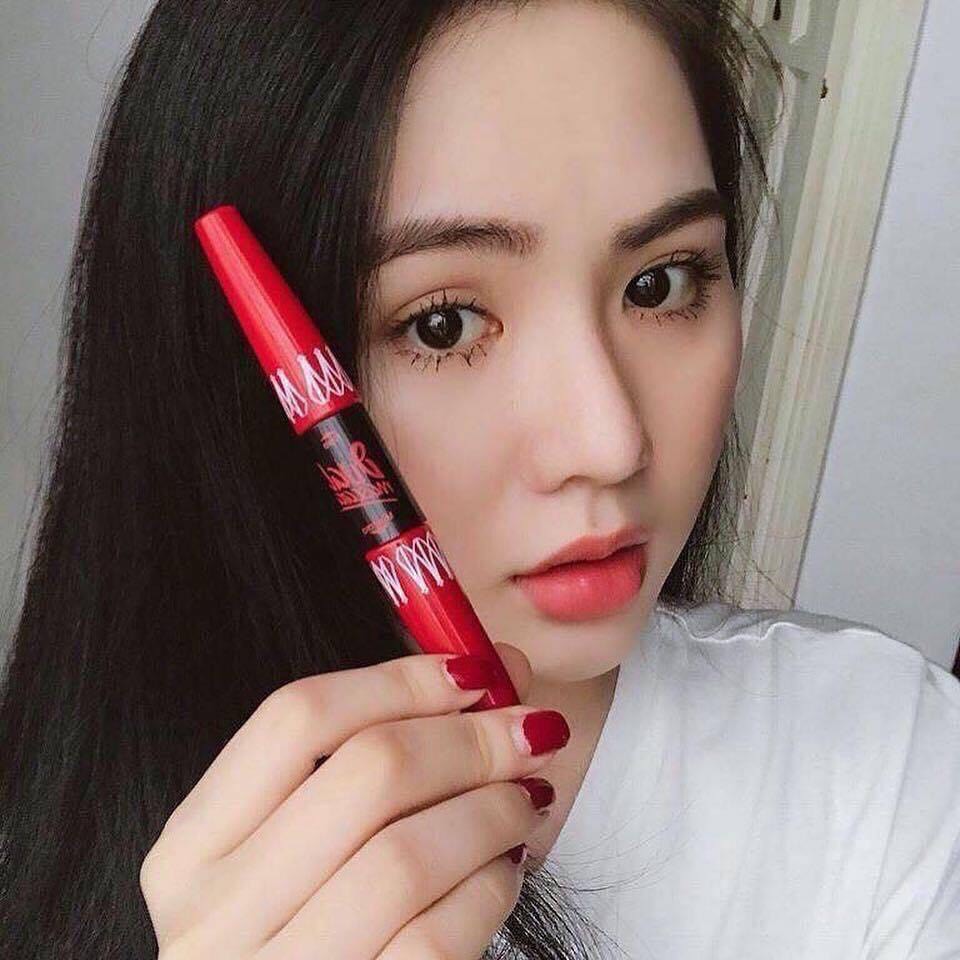 Mascara Sivanna 2 đầu nối cong siêu dài dày mi Super Model 5X Long 30ml