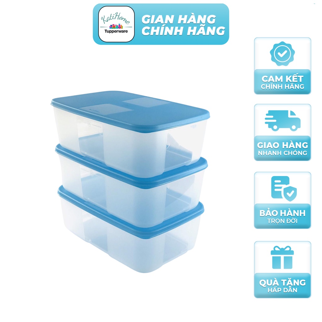 Lẻ Hộp nhựa đựng thực phẩm ngăn đông 1.5L Tupperware Nắp Màu Ngẫu Nhiên, thịt ngăn đông tủ lạnh nhựa nguyên sinh