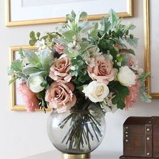 Bình Hoa Trang Trí - Chậu cắm hoa giả:hồng, cúc, mẫu đơn, lan, ... sang trọng trang trí phòng khách, văn phòng, sự kiện