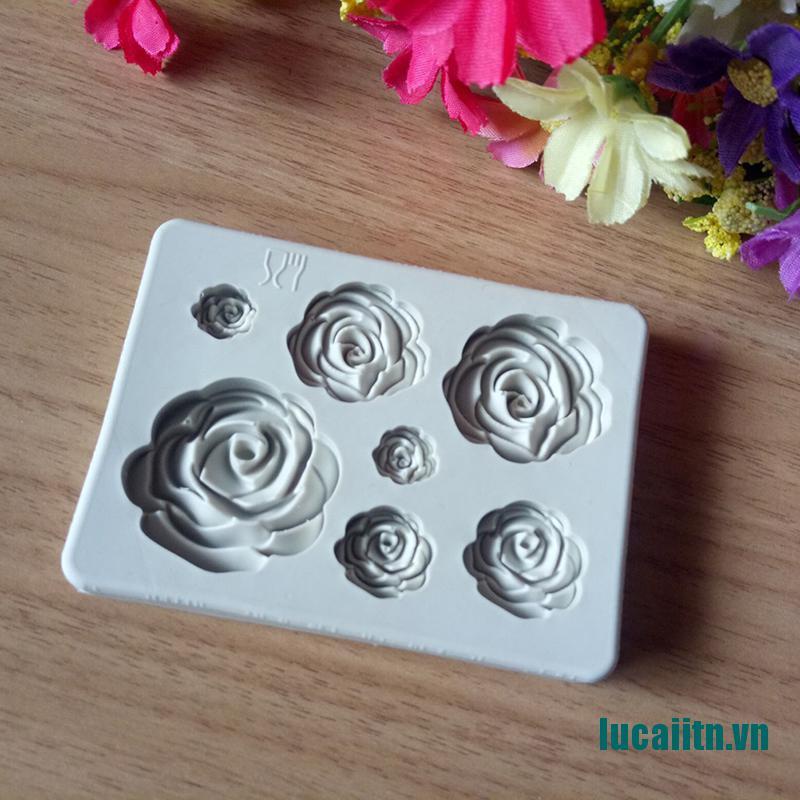 hot&3D Rose Flower Silicone Fondant Chocolate Mould Cake Decor Sugarcraft Mold