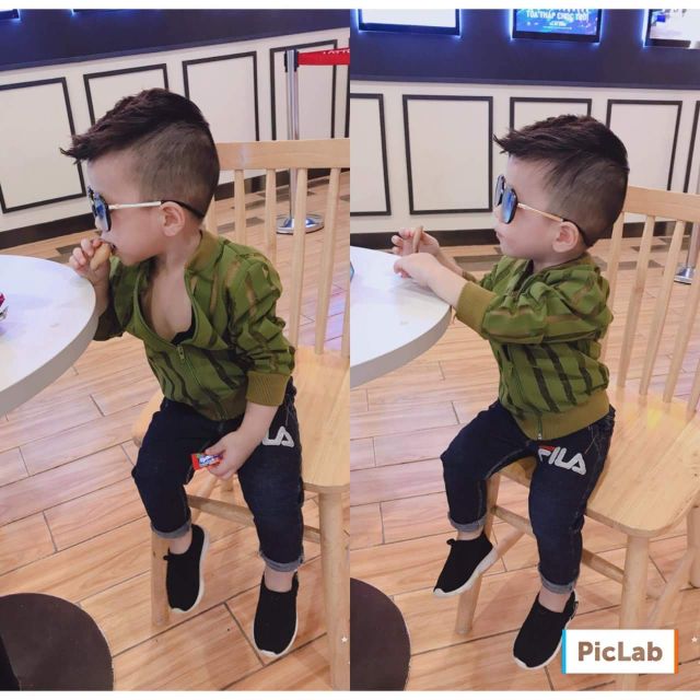 áo khoác nhẹ nhàng cho bé rồi đấy ạ ,áo khoác bormber dạ len lưới siêu phong cách