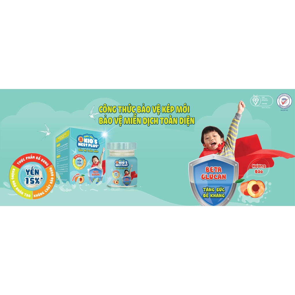 Thực phẩm bảo vệ sức khỏe - Nước yến Kids Nest Plus+ 15% 70ml