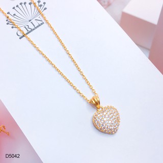 Dây chuyền nữ dạng nhuyễn mặt trái tim đính đá thiết kế cao cấp Orin D5042