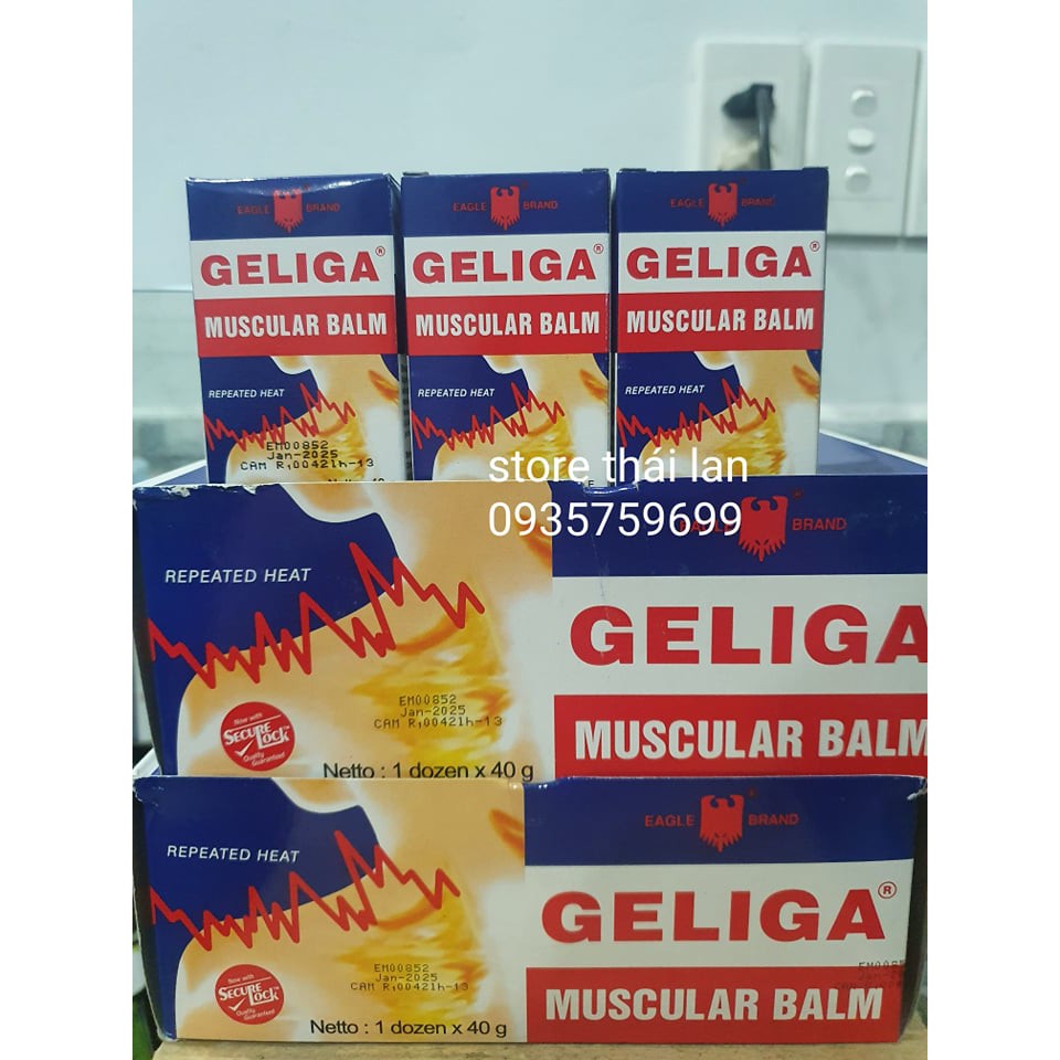 [CHÍNH HÃNG]Dầu cù là lửa Geliga Muscular Balm 40gr + xoa dịu những cơn đau nhức