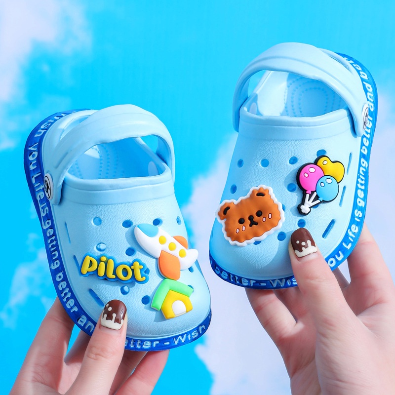 Dép Crocs Đế Mềm Chống Trượt Chất Lượng Cao Cho Bé