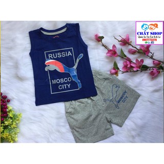 Combo 4 bộ bé trai thun cotton 4c
