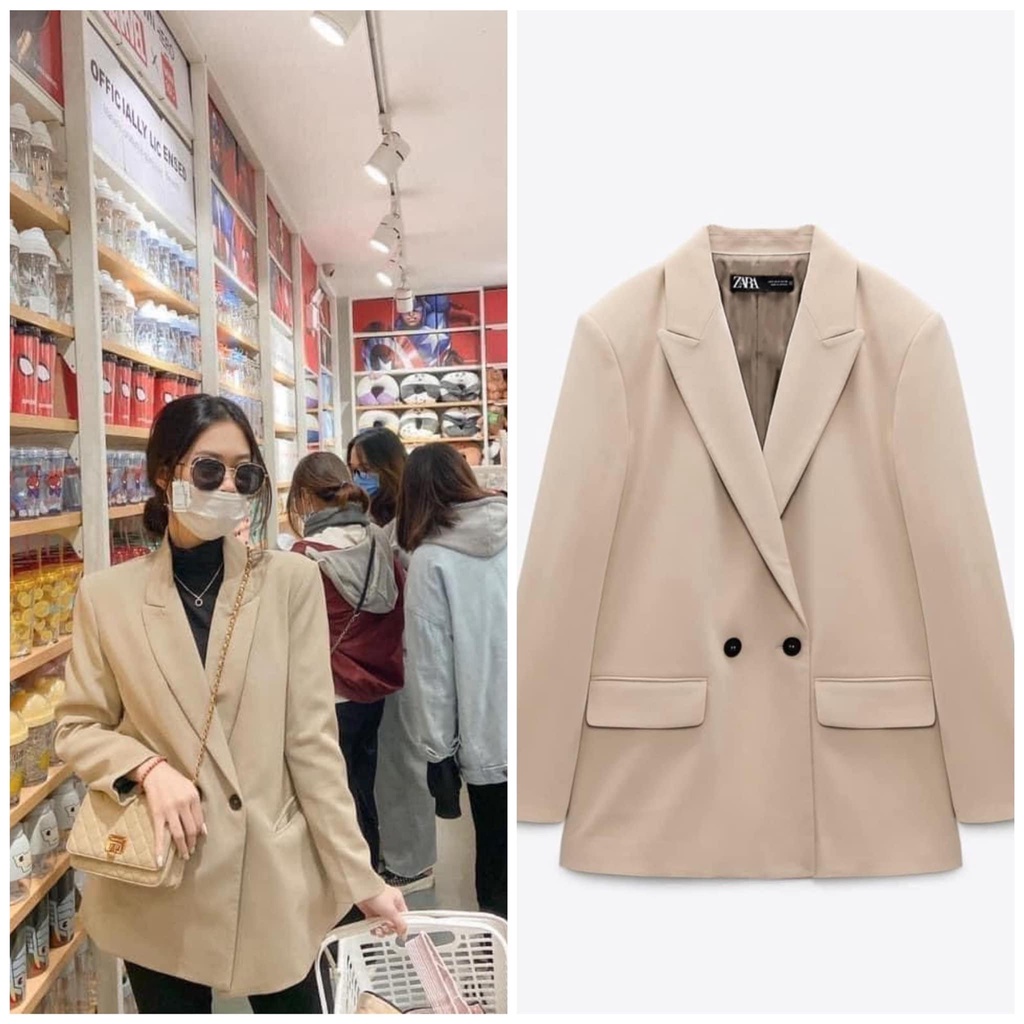 Áo khoác Blazer nữ 2 lớp xuất dư thời trang thu đông cao cấp My.Clothing Ak06