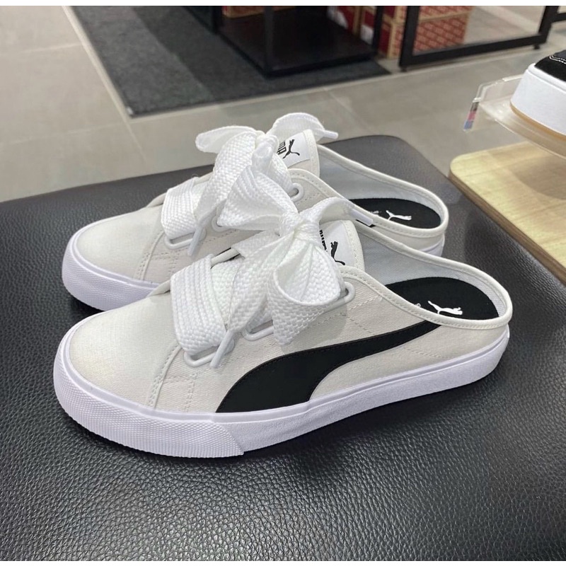 Order - Giày đạp gót puma cột nơ