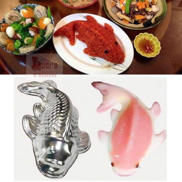 Khuôn xôi hình cá chép, khuôn đỗ rau câu bằng chất liệu inox