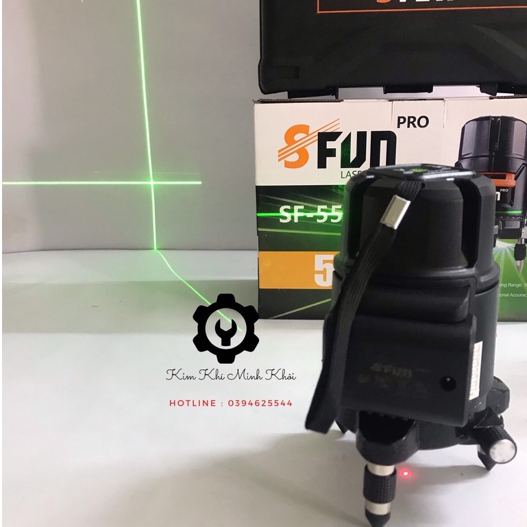 [sịn] Máy cân bằng laser Safun Pro SF-5500 5 tia xanh 1MM| Máy cân mực lazer | Máy bắn cốt