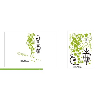 Decal Cây Đèn Và Dây Leo
