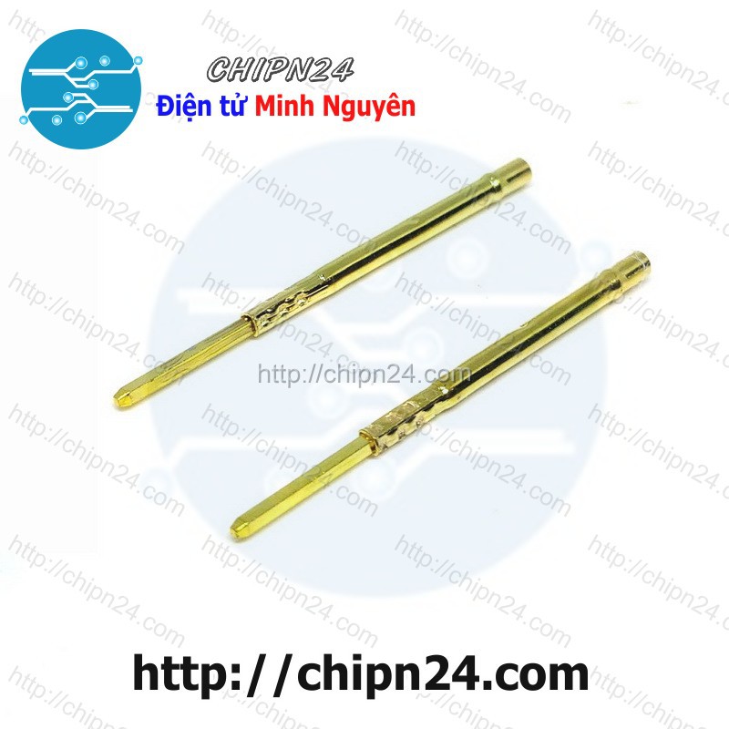 [3 CÂY] Vỏ Kim test mạch P75-2W(R75-2W), dài 16.5mm, đường kính đầu 0.64mm, đường kính thân 1.02mm, trở kháng 50mΩ, 3A