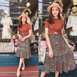 Áo croptop xoắn eo