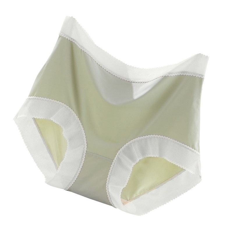 Quần lót ZXYOUPING vải lụa lạnh không đường may lưng cao nâng mông thoải mái thoáng khí