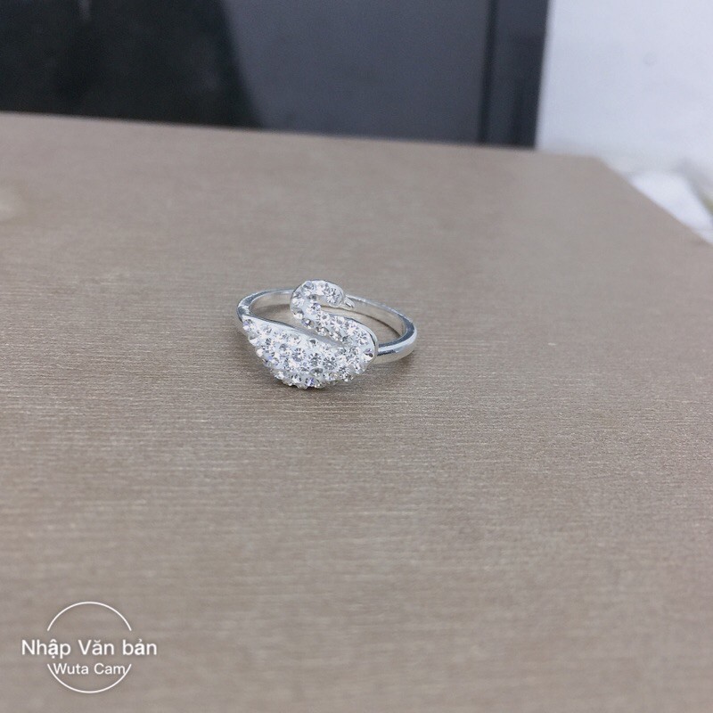 Nhẫn bạc nmj đôi nhỏ ngón út xinh xắn