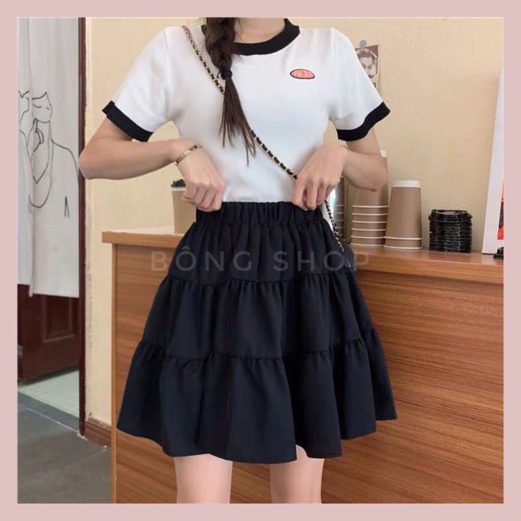 Chân váy xòe 3 tầng, chân váy nữ ngắn dáng xòe