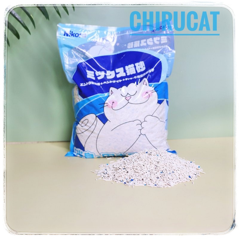 [Tặng Kèm Túi Rác] Cát Đậu Nành Nhật Nikoro Hỗn Hợp Đất Sét Đậu Nành Hạt Khử Mùi Cho Mèo