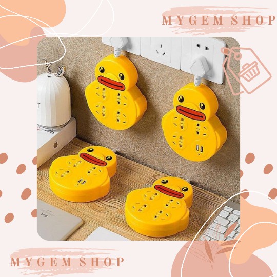 Ổ điện vịt vàng - đáng yêu/ ổ điện có cổng sạc đt mygemct