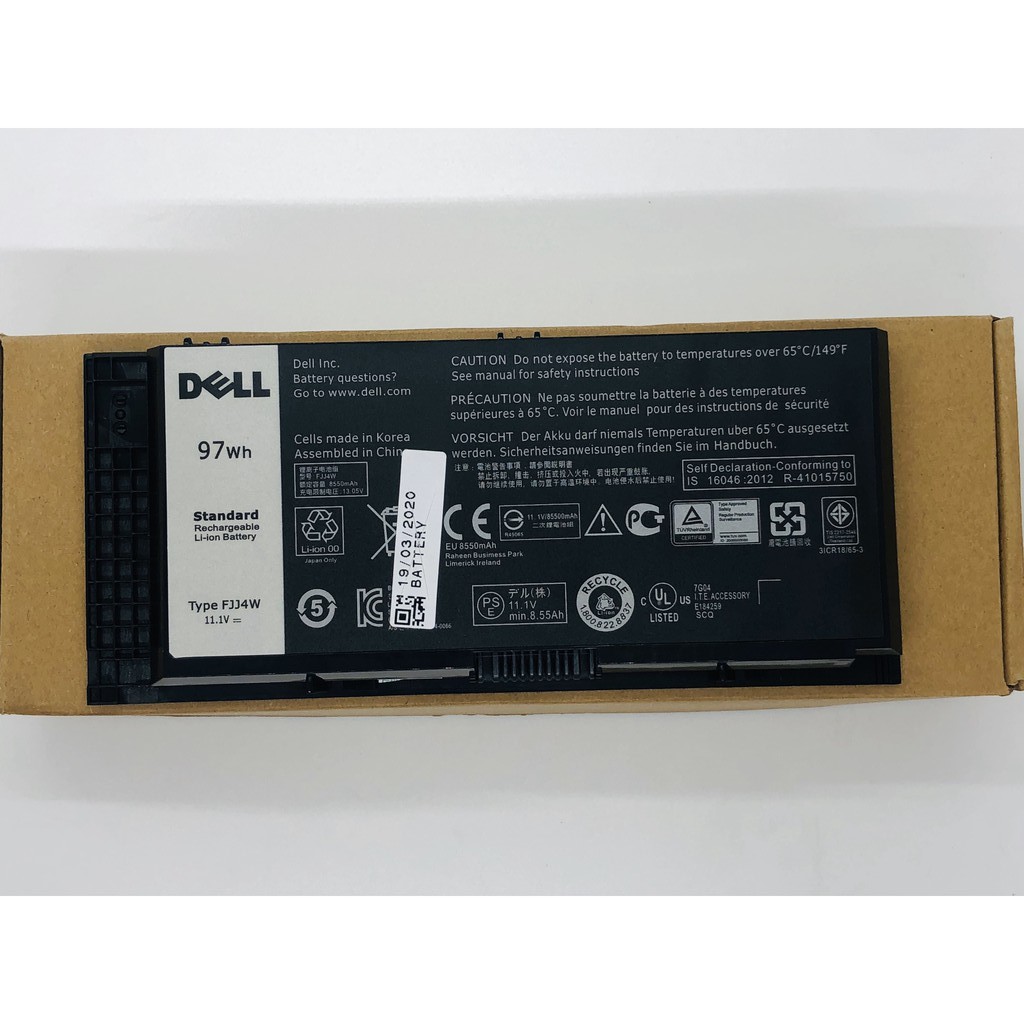 Pin Dell Precision M4600 M4700 M4800 M6600 M6700 M6800 M50 Mã Pin FJJ4W Hàng 97Mh – Z.in logo D.ell