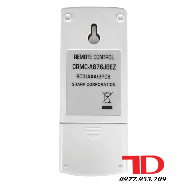 Remote máy lạnh, điều khiển dành cho máy lạnh Sharp, điều khiển điều hòa Sharp nút eco xanh giữa