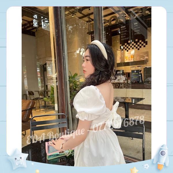 🌈Đầm Thiết KẾ Trắng Tươi , Đầm nữ Kaki mát Cột Nơ Lưng Siêu Xinh | BigBuy360 - bigbuy360.vn