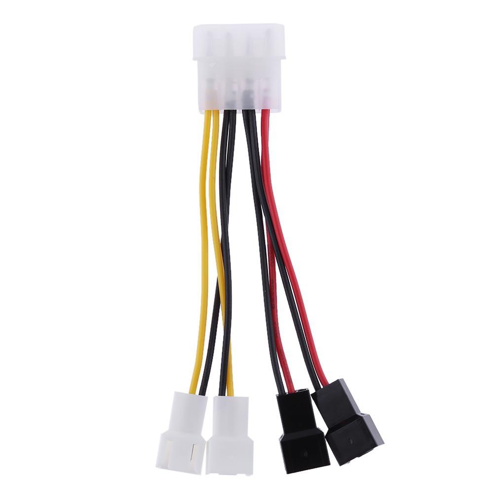 Dây cáp chuyển đổi nguồn 4-Pin Molex sang 3 pin 12V * 2 / 5V * 2