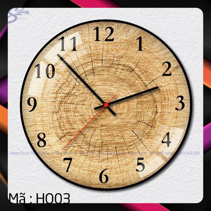 Đồng Hồ Treo Tường Phủ Bóng Pha Lê HQ03 (+)Tặng kèm pin và đinh treo không cần khoan tường - BH 12 tháng 1 đổi 1