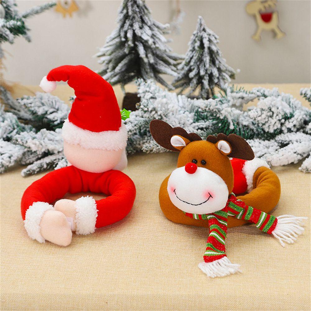 WTTLE Khóa Rèm Cửa Hình Ông Già Noel Trang Trí Nhà Cửa Nhân Dịp Giáng Sinh Năm Mới