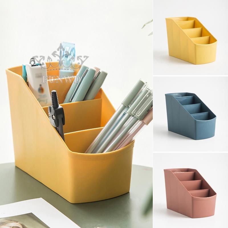【FUNWD】Pen Storage Holder Desktop Box Stand Case Office Stationery Pencil Sundries Organizer Rack Pencils Stands