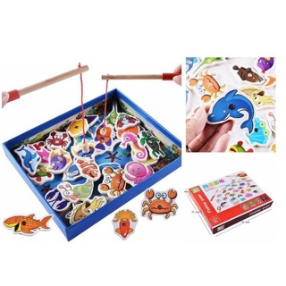 ĐỒ CHƠI CÂU CÁ GỖ 32 CON