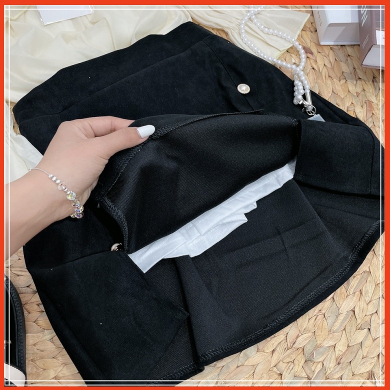 [ FreeShip ] Set áo tơ trễ vai chân váy cúc ngọc tiểu thư kèm ảnh thật + video thật Mã SS006 | BigBuy360 - bigbuy360.vn