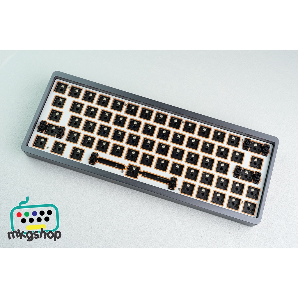 Custom Kit Ajazz AC064 nhôm nguyên khối, bàn phím cơ 3 kết nối, hot swap, RGB, Bluetooth | wireless 2.4g |Type C