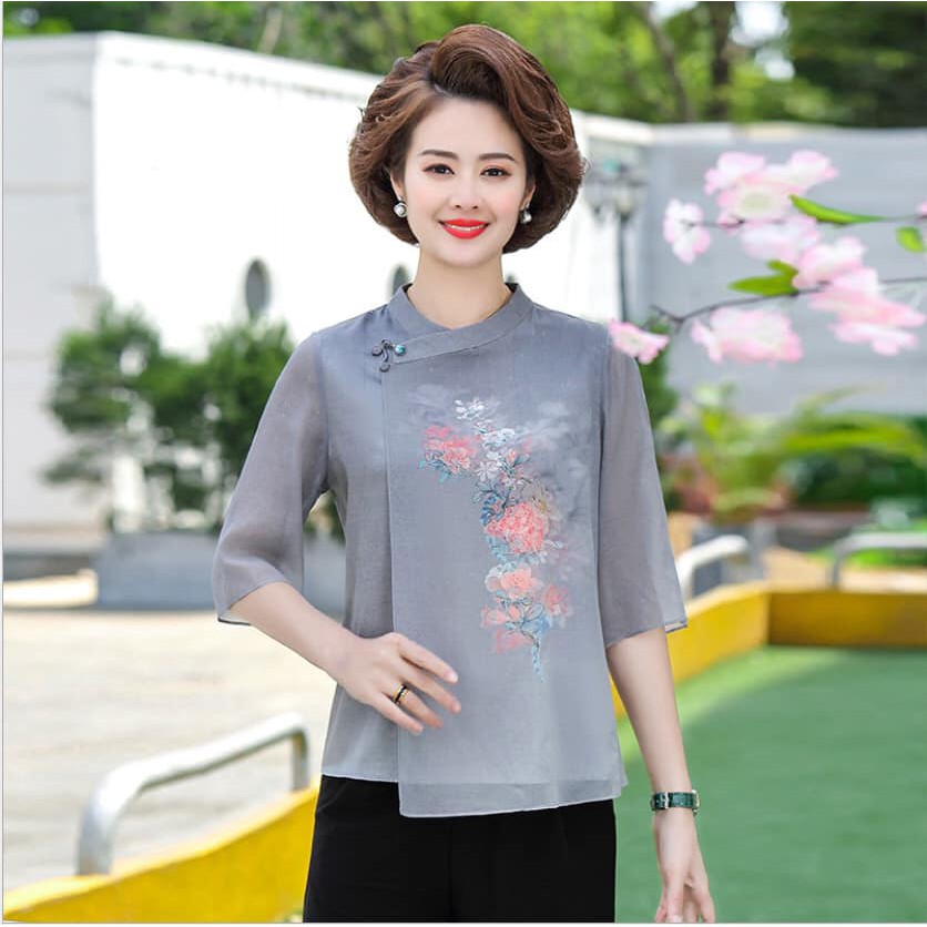 Bộ quần áo cổ tàu cho người trung niên / Bộ đồ cổ tàu cách tân cho mẹ
