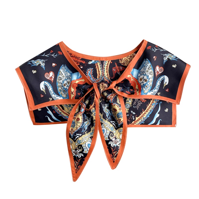 Khăn Choàng Lụa Satin In Họa Tiết Tam Giác Thời Trang Cho Nữ