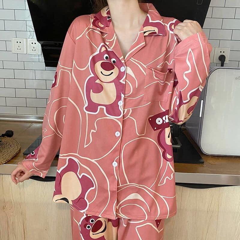 (Hàng có sẵn ) Đồ Bộ Pijama Dài Tay,Đồ Ngủ Mặc Tại Nhà Nữ Phong Cách Hàn Quốc | BigBuy360 - bigbuy360.vn