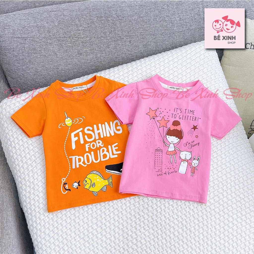 Áo thun áo phông cộc tay cho bé trai bé gái [Mới Nhất] Áo thun 100% cotton cho bé trai gái trẻ em ngắn cộc tay hàn quốc