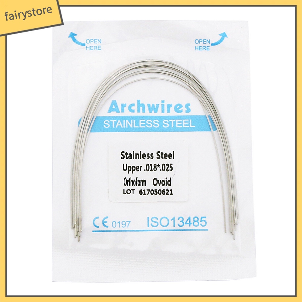 [Hàng mới về] Set 10 dây cung chỉnh nha hình oval bằng thép không gỉ
