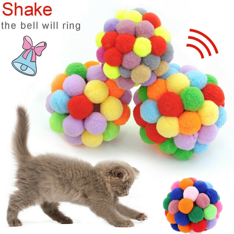 Bóng Đồ Chơi Mềm Mại Nhiều Màu Sắc Tương Tác Với Thú Cưng