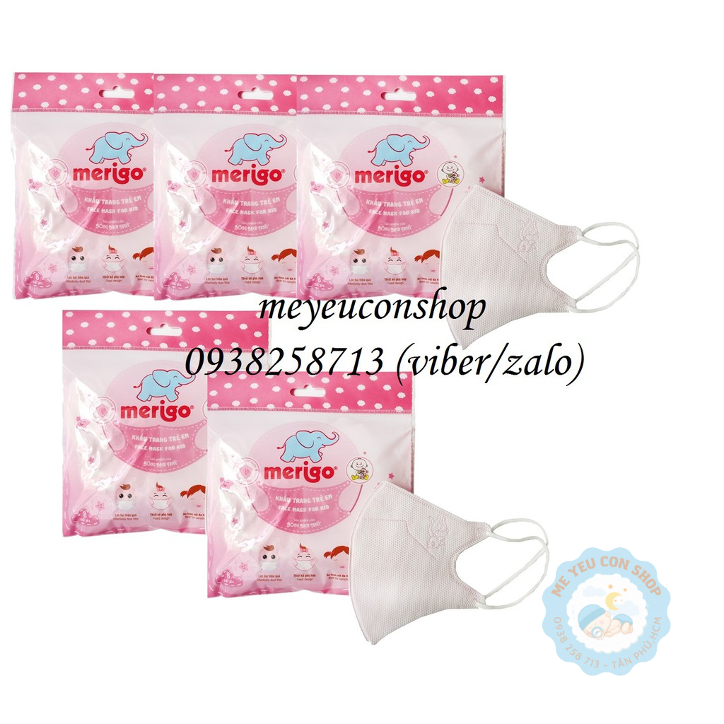 (1-4 tuổi) Khẩu trang y tế Merigo cho bé - 8 cái/ gói (katydang)