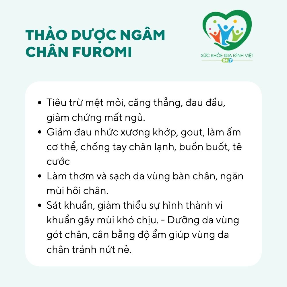 Combo Ngâm Chân Thảo Dược Furomi &amp; Dầu Tỏi Bạch Dương 30ml Chăm Sóc Sức Khỏe Gia Đình Suckhoegiadinhviet247
