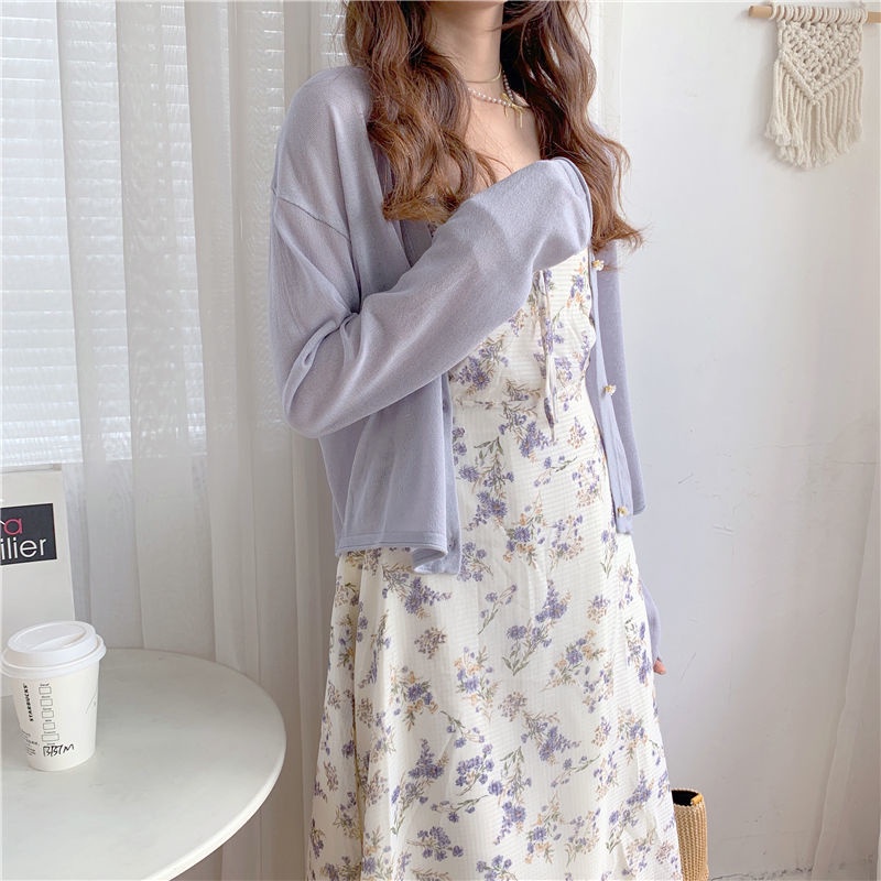 Áo Khoác Cardigan Dệt Kim Mỏng Chống Nắng Thời Trang Mùa Hè Cho Nữ