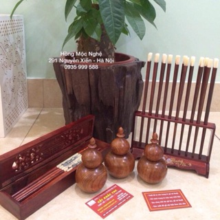 Lọ tăm hồ lô gỗ