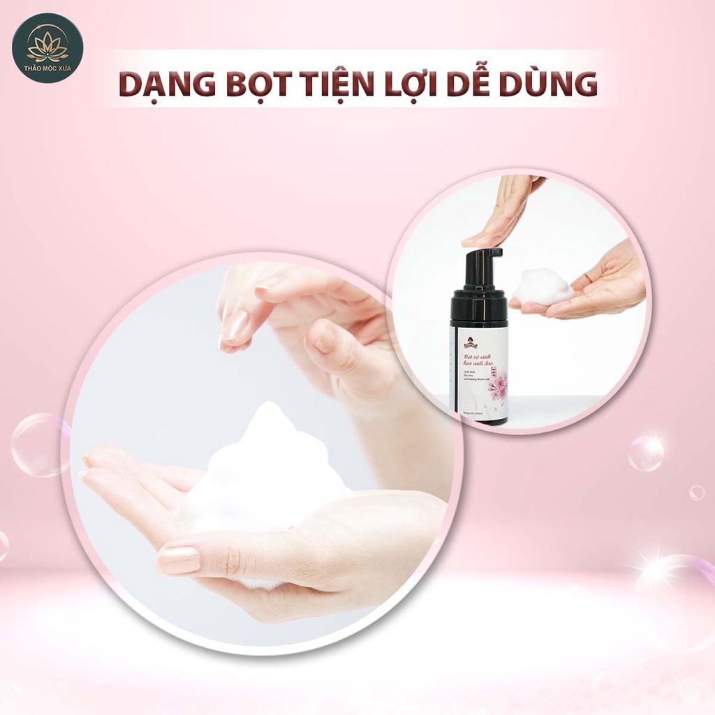 Bọt vệ sinh hoa anh đào giúp làm sáng hồng và thơm mát Thảo Mộc Xưa 100ml